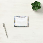 Monogram Witte en Gele Madeliefjes op Grijs Post-it® Notes (Kantoor)