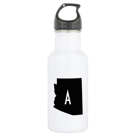 Monogram witte en zwarte Arizona Waterfles (Voorkant)