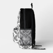 Monogram witte en zwarte  demaspatroon bedrukte rugzak (Rechts)