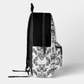 Monogram witte en zwarte  demaspatroon bedrukte rugzak (Links)