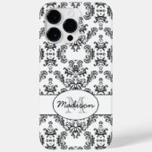 Monogram witte en zwarte demaspatroon Case-Mate iPhone case (Achterkant)