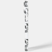 Monogram witte en zwarte demaspatroon Case-Mate iPhone case (Achterkant / Links)