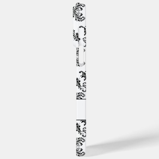 Monogram witte en zwarte demaspatroon Case-Mate iPhone case (Achterkant / Links)