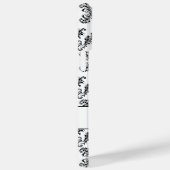 Monogram witte en zwarte demaspatroon Case-Mate iPhone case (Achterkant / Rechts)