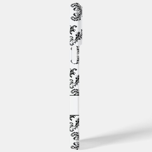 Monogram witte en zwarte demaspatroon Case-Mate iPhone case (Achterkant / Rechts)