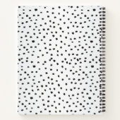 Monogram, witte en zwarte haarpunten, goudlijst notitieboek (Achterkant)