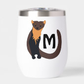 Monogram witte Europese pine Marten (Voorkant)