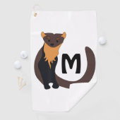 Monogram witte Europese pine Marten Golfhanddoek (Insitu)