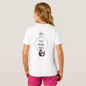 Monogram witte Europese pine Marten T-shirt (Achterkant volledig)