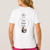 Monogram witte Europese pine Marten T-shirt (Achterkant)
