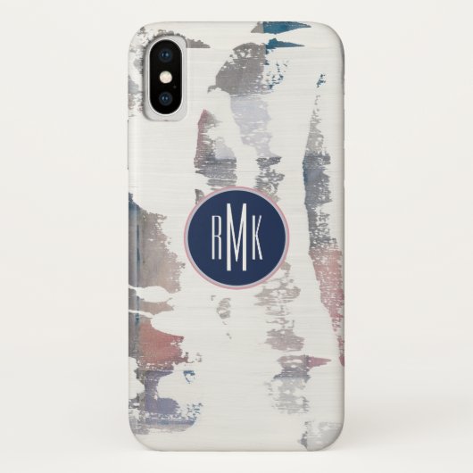 Monogram | Witte gewassen Case-Mate iPhone Case (Achterkant)