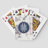 Monogram | Witte gewassen Speelkaarten (Achterkant)