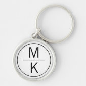 Monogram witte GL Splitter Sleutelhanger (Voorkant)