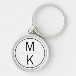 Monogram witte GL Splitter Sleutelhanger