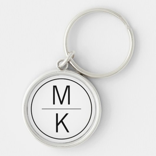 Monogram witte GL Splitter Sleutelhanger (Voorkant)
