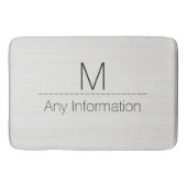 Monogram witte houtkorrel badmat (Voorkant)