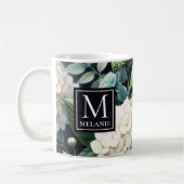 Monogram Witte Hydrangea Douanenaam Koffiemok (Links)