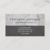 Monogram witte marmer met lichtgrijze marmer visitekaartje (Achterkant)