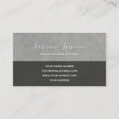 Monogram witte marmer met lichtgrijze marmer visitekaartje (Achterkant)