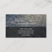 Monogram witte marmer met lichtgrijze marmer visitekaartje (Achterkant)