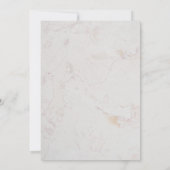 Monogram Witte Marmer Rode Script  Waszegel Trouw Kaart (Achterkant)