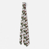 Monogram Witte Orchideeën Orchidee Bloemen Stropdas (Achterkant)