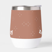 Monogram witte pijl op mocha mousse achtergrond | (Links)