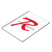 Monogram Witte & Rode Make-up Artiest Notitieboek (Linkerzijde)