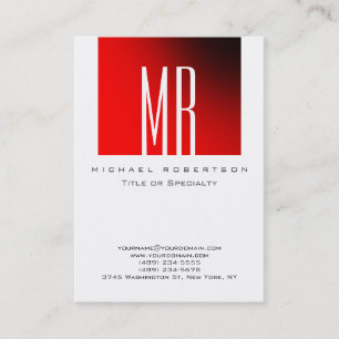 Monogram Witte Rode Streep Chubby Visitekaartje