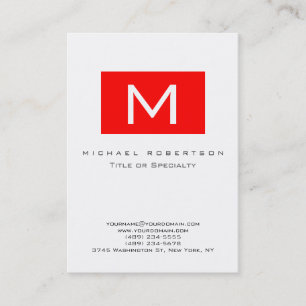 Monogram Witte Rode Streep Chubby Visitekaartje