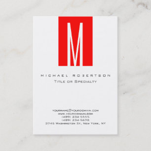 Monogram Witte Rode Streep Chubby Visitekaartje