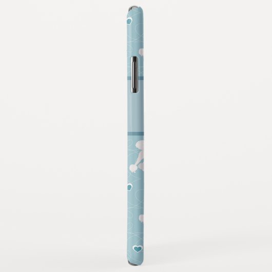 Monogram witte roodjes en roodroze roodroos Case-Mate iPhone case (Achterkant/rechts)