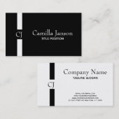 Monogram witte streep visitekaartje (Voorkant / Achterkant)