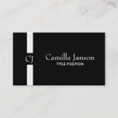 Monogram witte streep visitekaartje (Voorkant)