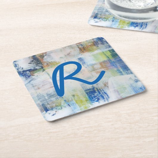 Monogram | Witte was III Kartonnen Onderzetters (Schuin)