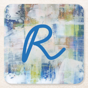 Monogram   Witte was III Kartonnen Onderzetters