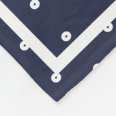 Monogram Witte zeemeermin op marineblauw Fleece Deken (Hoek)