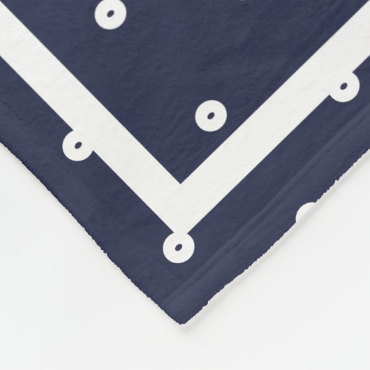 Monogram Witte zeemeermin op marineblauw Fleece Deken (Hoek)