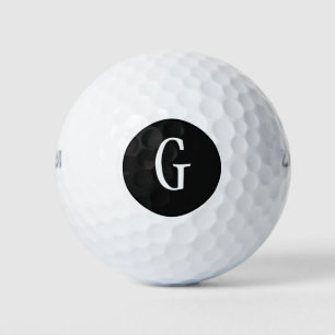 Monogram witte zwarte golfballen