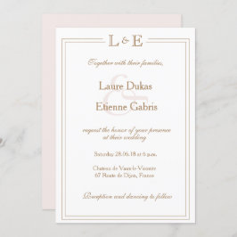 Monogram witte zwarte gouden bruine bruine bruine kaart