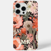 Monogram Woestijn Wilde Bloemen Moderne Bloem Case-Mate iPhone Case (Achterkant)