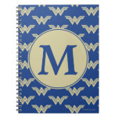 Monogram Wonder Woman Logo Patroon Notitieboek (Voorkant)