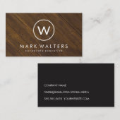 Monogram Wood Visitekaartje (Voorkant / Achterkant)