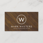 Monogram Wood Visitekaartje (Voorkant)