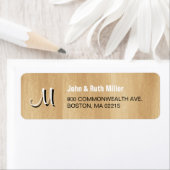 Monogram Wooden Return Address 1 Etiket (Insitu)