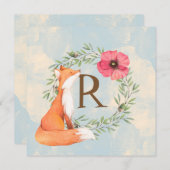 MONOGRAM Woodland Fox Kaart (Voorkant / Achterkant)