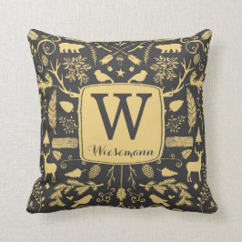 Monogram Woodland Holiday Sierkussen / Gold