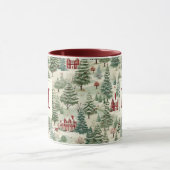 Monogram Woodland rustieke land kerst schattig Mok (Midden)