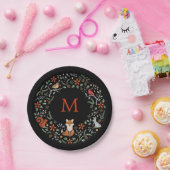 Monogram Woodland Wreatpaper Bord (Feest)