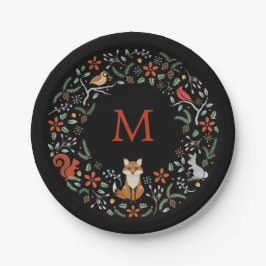 Monogram Woodland Wreatpaper Bord